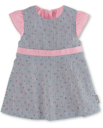 Бебешка рокля с UV30+ защита Sterntaler - На райе, 74 cm, 6-9 месеца - 1
