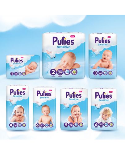 Бебешки пелени Pufies Sensitive 6, 44 броя - 4