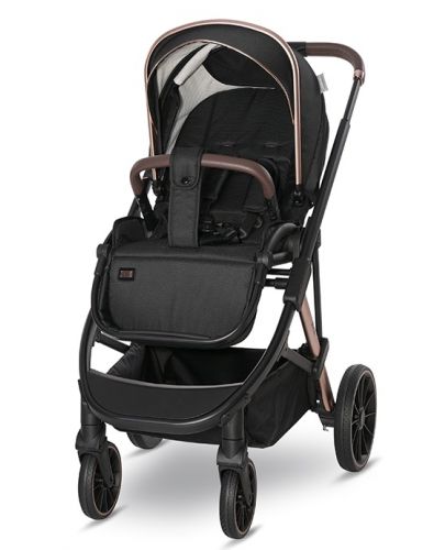 Бебешка количка 2 в 1 Lorelli - Aria, черна - 4