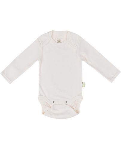 Бебешко боди Bio Baby - Органичен памук, 86 cm, 12-18 месеца, екрю - 1