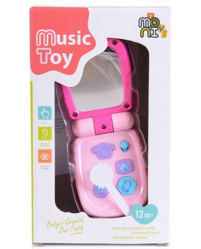 Бебешка играчка Moni Toys - Телефон с капаче, pink - 5
