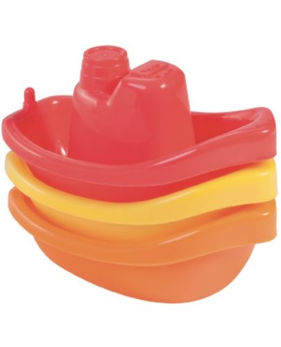 Бебешка играчка за вана Baby Nova - Лодки, оранжеви - 1