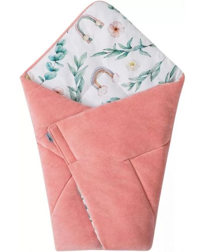 Бебешко одеяло 2 в 1 Bubaba - Розова приказка, 65 х 65 cm - 1