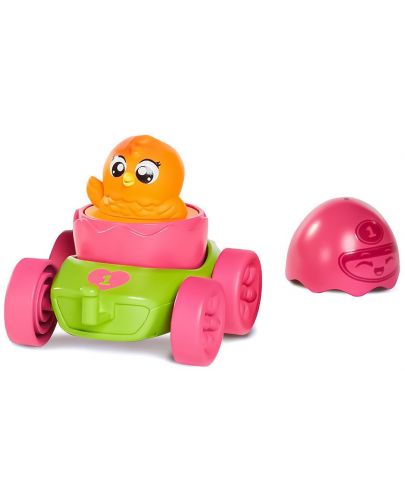 Бебешка играчка Tomy Toomies - Състезателно яйце, Приятелче, розово - 1