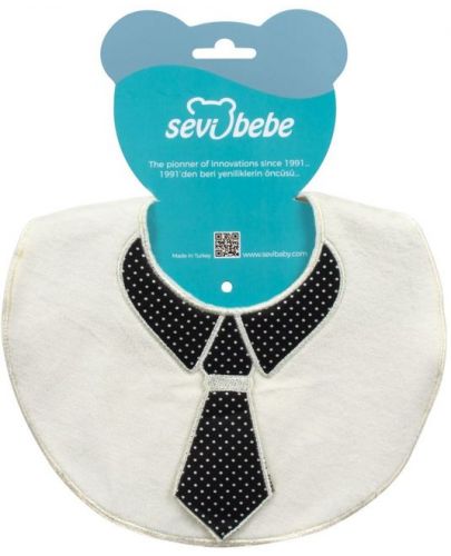 Бебешки лигавник Sevi Baby - вратовръзка - 1