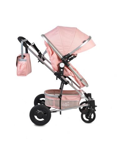 Бебешка комбинирана количка Moni - Gigi, розова - 2