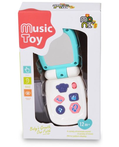 Бебешка играчка Moni - Телефон с капаче K999-95B, Green - 4