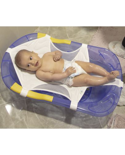 Бебешка вана с отвор за оттичане BabyJem - Синя - 4