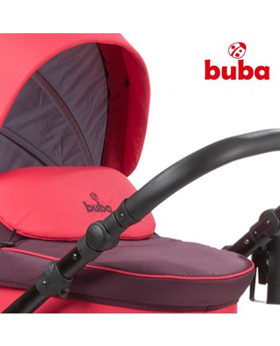 Бебешка комбинирана количка 3в1 Buba - Bella 706, Burgundy - 3
