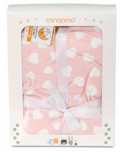Бебешко одеяло Cangaroo - Shaggy, 75 х 105 cm, розово - 2