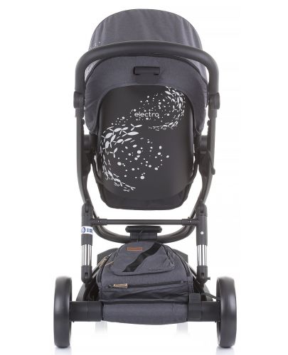 Бебешка количка Chipolino Електра - Черна рама, сребро - 3