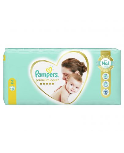 Бебешки пелени Pampers - Premium Care 2, 46 броя  - 3