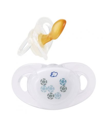 Каучукови залъгалки Bebe Confort Maternity Dental Safe - 6-18месеца, бели, 2 броя - 1