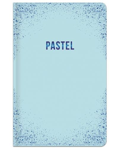 Бележник Lastva Pastel - А6, 96 л, офсет, редове, син - 1