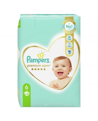 Бебешки пелени Pampers - Premium Care 6, 38 броя  - 2
