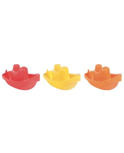 Бебешка играчка за вана Baby Nova - Лодки, оранжеви - 2
