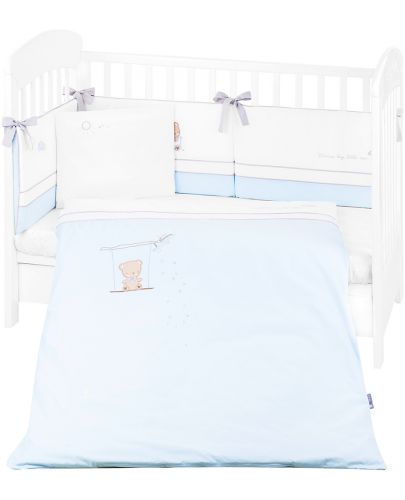 Бебешки спален комплект KikkaBoo Dream Big - 6 части, син, 60 x 120 cm - 1