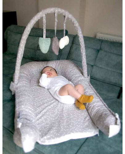 Бебешко гнездо с играчки BabyJem - Grey  - 2