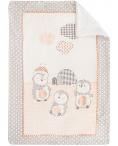 Бебешко одеяло с шерпа Kikka Boo - Pingui Family, 110 x 140 cm, бежово - 1