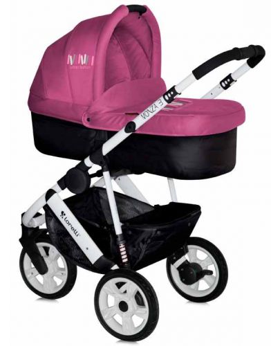 Бебешка комбинирана количка 2в1 Lorelli - Monza 3, розова - 1