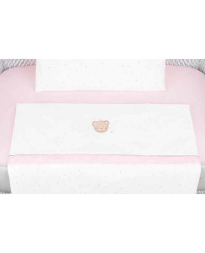Бебешки спален комплект от 5 части за мини кошара KikkaBoo - Dream Big, розов - 2
