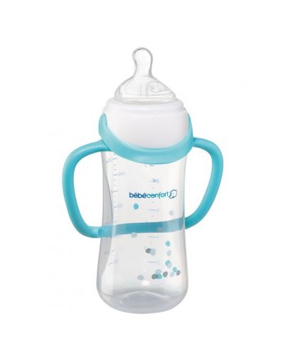 Бебешка бутилка с дръжки Bebe Confort Easy Clip Premium - 270 ml, синя - 1