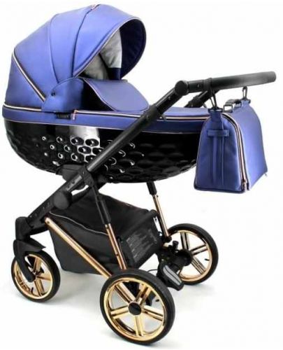 Бебешка количка 3 в 1 Adbor - Avenue 3D, синя - 1