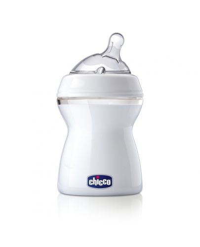 Бебешко шише Chicco - Natural Feeling, силиконов биберон, 2 капки, 250 ml - 1