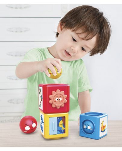 Бебешка кула от активни кубчета Hola Toys - 6