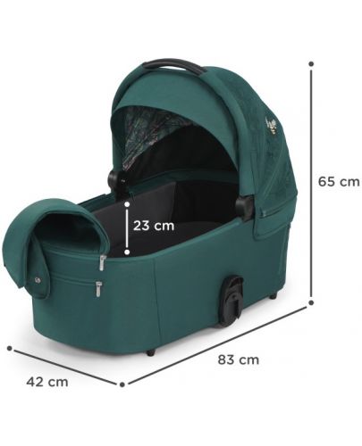Бебешка количка 2 в 1 KinderKraft - Nea, тъмнозелена - 7