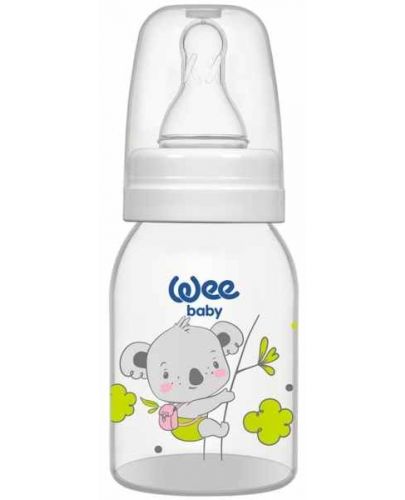 Бебешко шише Wee Baby Classic - 125 ml, бяло с коала - 1