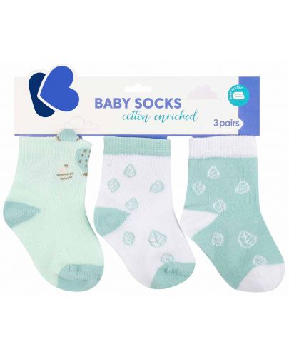 Бебешки чорапи с 3D уши Kikka Boo - Jungle King, 6-12 месеца, 3 чифта - 1