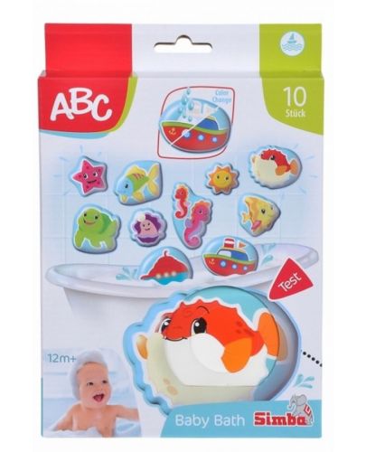Бебешки вълшебен пъзел за баня Simba Toys ABC - 10 части - 2