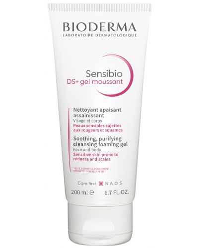 Bioderma Sensibio Успокояващ почистващ гел DS+, 200 ml - 1