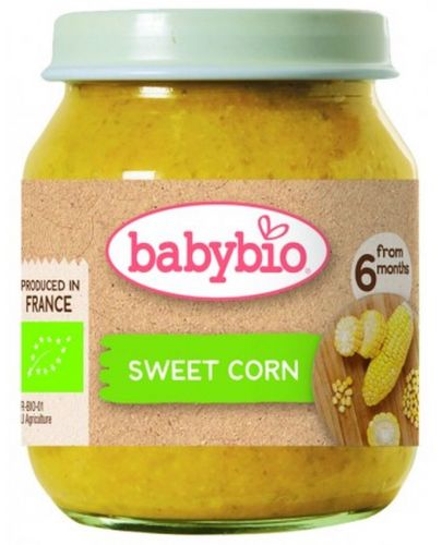 Био зеленчуково пюре Babybio - Сладка царевица, 130g - 1