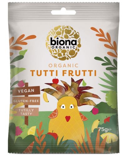 Био желирани бонбони Biona – Тути Фрути, 75 g - 1