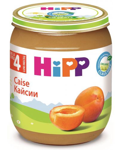 Био плодово пюре Hipp - Кайсия, 125 g  - 1