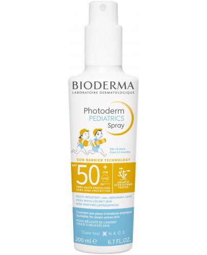 Bioderma Photoderm Слънцезащитен спрей Pediatrics, SPF 50+, 200 ml - 1