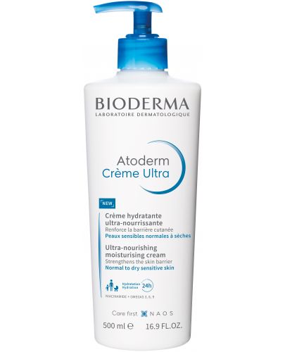 Bioderma Atoderm Успокояващ крем за лице и тяло Ultra, 500 ml - 1