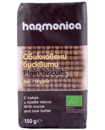 Био обикновени бисквити с краве масло и какао Harmonica - 150 g - 1