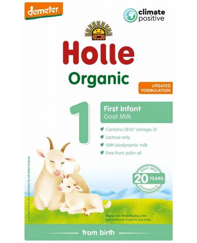 Био козе мляко за кърмачета Holle Organic 1, 400 g - 1