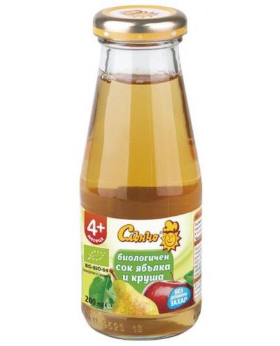 Био сок Слънчо - Ябълка и круша, 200 ml - 1