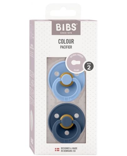 Биберони Bibs - Colour, Sky Blue-Steel Blue, 6-18 месеца, 2 броя - 4