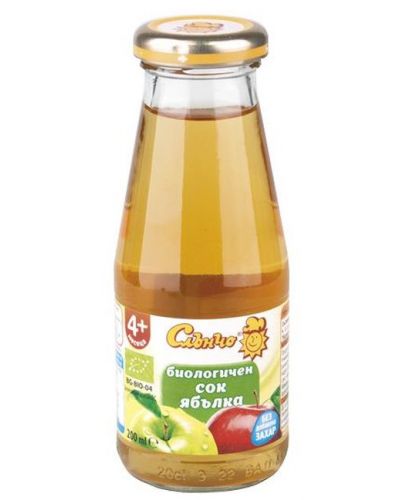 Био сок Слънчо - Ябълка, 200 ml - 1