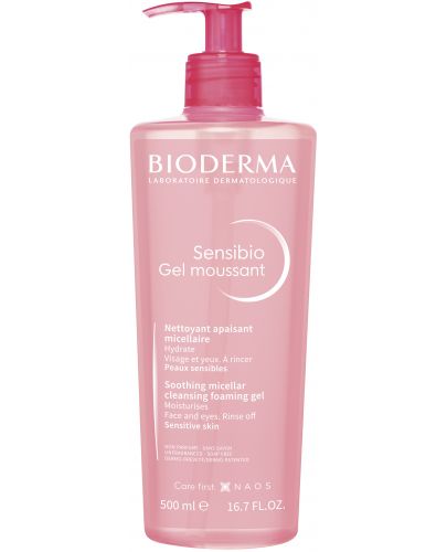 Bioderma Sensibio Успокояващ мицеларен гел, 500 ml - 1