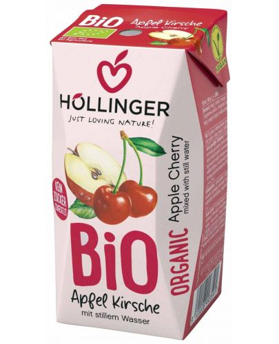 Био сок Hollinger - Ябълка и вишна, 200 ml  - 1