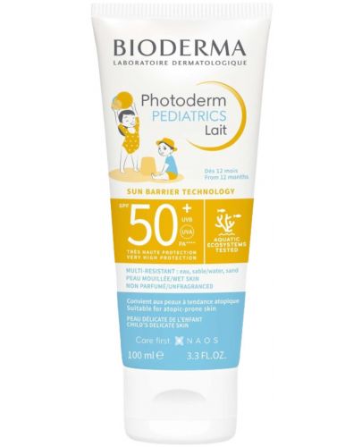 Bioderma Photoderm Слънцезащитно мляко Pediatrics, SPF 50+, 100 ml - 1