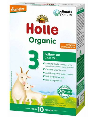 Био козе мляко за подрастващи Holle Organic 3, 400 g - 1
