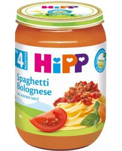 Био ястие Hipp - Спагети болонезе, 190 g - 1