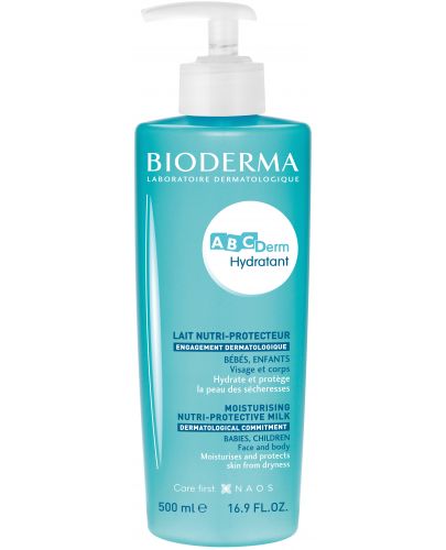 Bioderma ABC Derm Нежно хидратиращо мляко Hydratant, 500 ml - 1